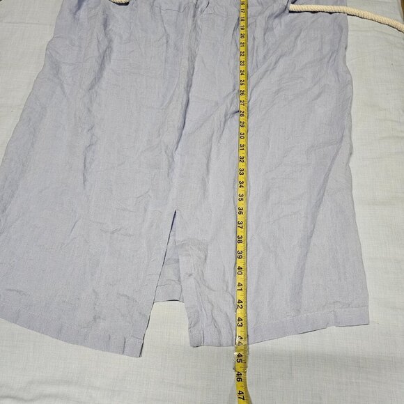 Vakko Mare Turkish Caftan Dress Women Size S Blue Linen - Picture 8 of 14